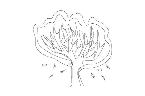 Autumn Leaves Falling from the Tree