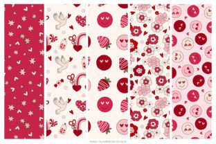 Groovy Valentines Day Seamless Paper Graphic by Anna Talavrinova Design ...