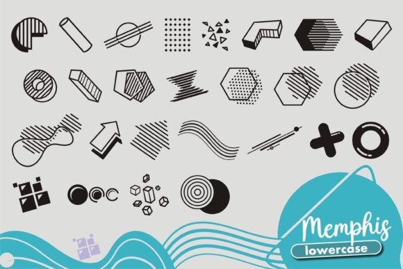 Memphis Font PNG with transparent background - Preview 2