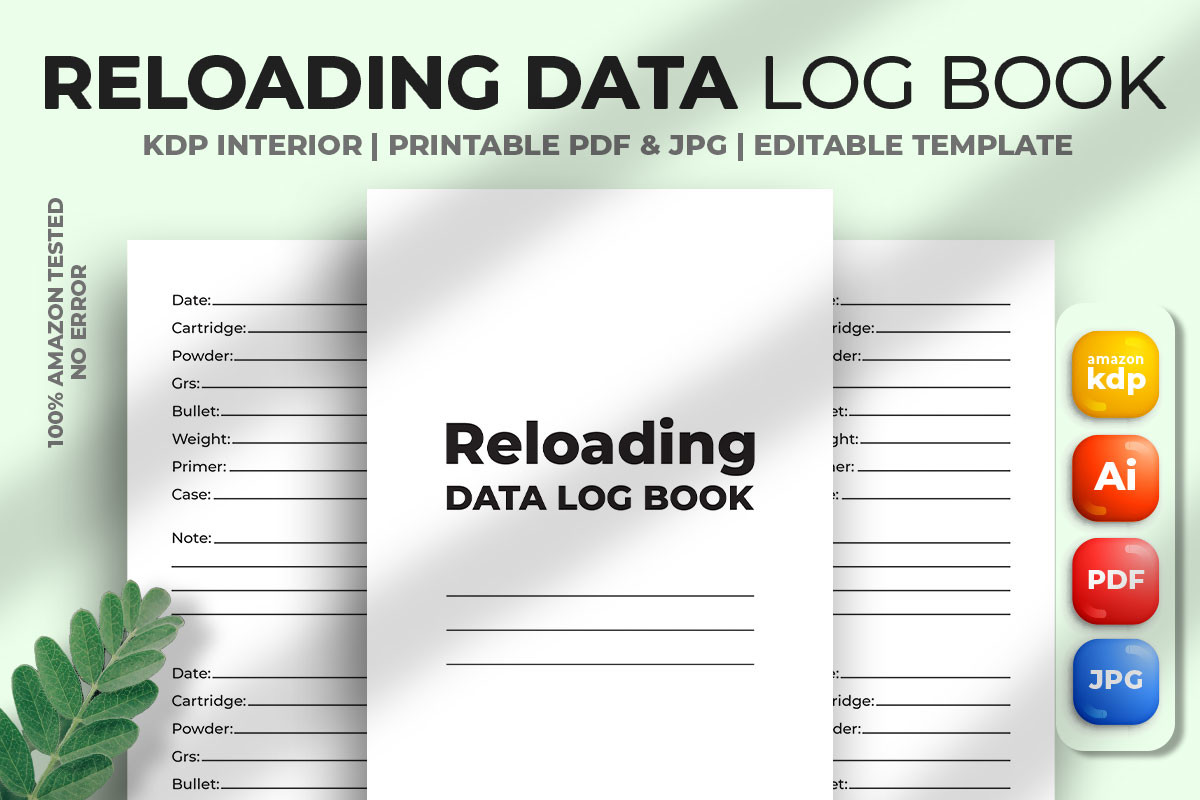 Reloading Data Log Book KDP Interior Graphic by M9 Design · Creative ...