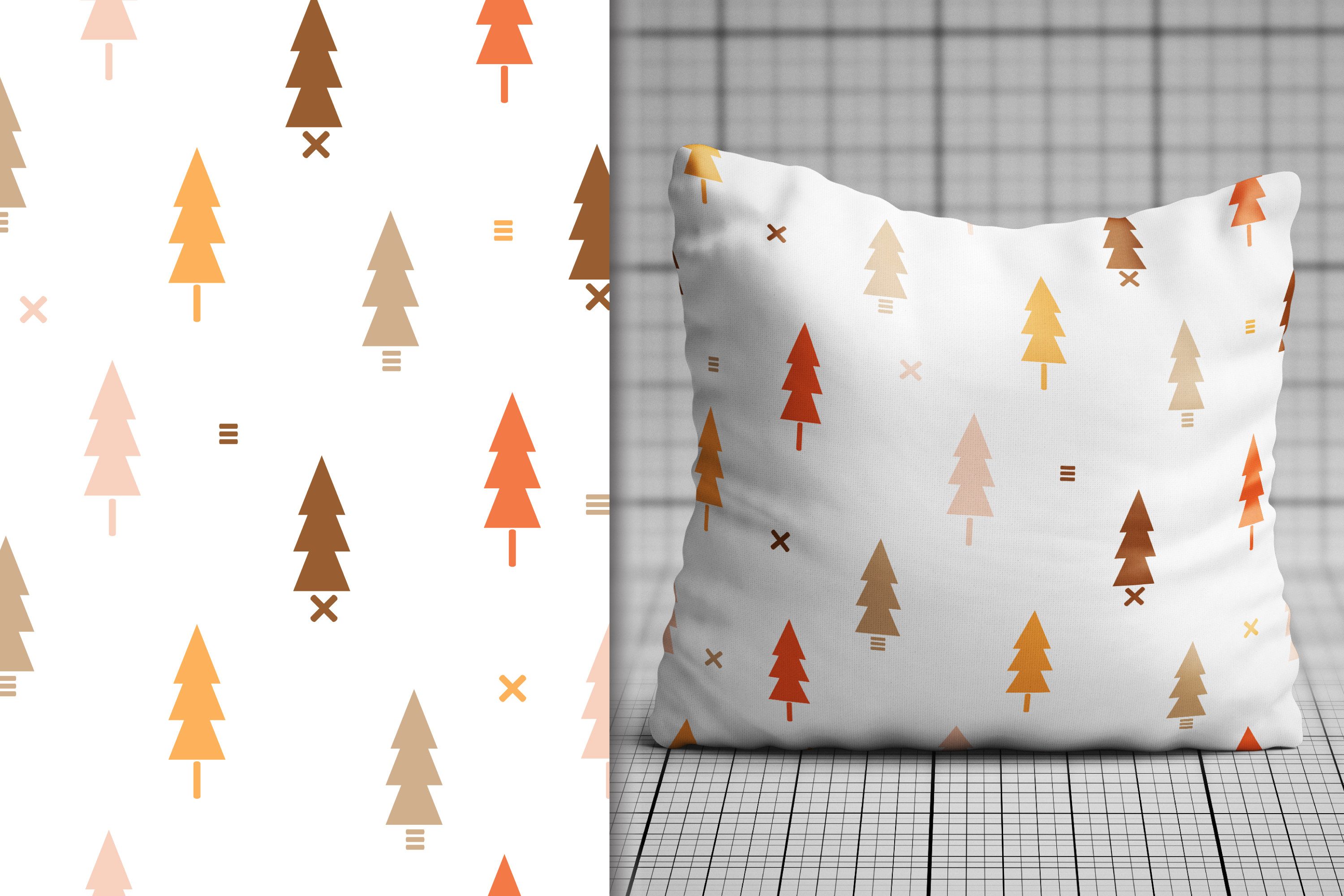 Simple Pine Tree Pattern Seamless Pattern with Simple Pine Trees Graphic by febianaputri123 ...