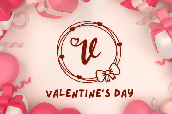 Amelitha Valentine Monogram Font - Preview 1