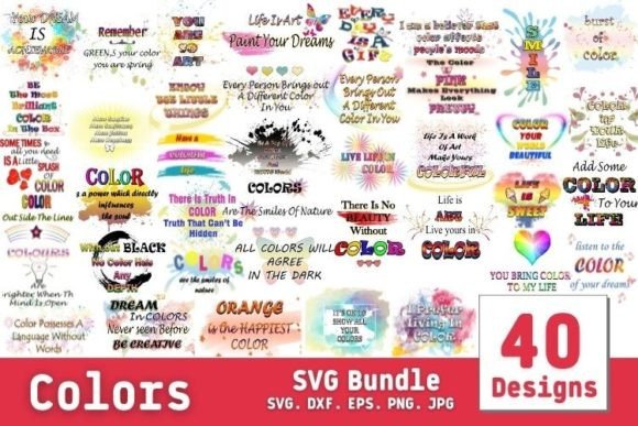 One Color Svg Images Colors SVG Bundle Graphic by CandyArtStudio · Creative Fabrica
