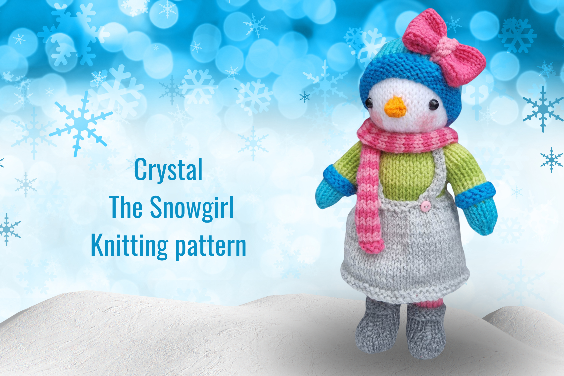 Crystal Snowgirl Toy Knitting Pattern