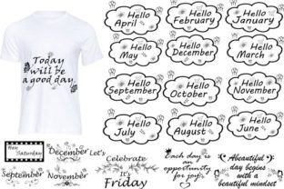 Days & Months SVG Bundle Graphic by CandyArtStudio · Creative Fabrica