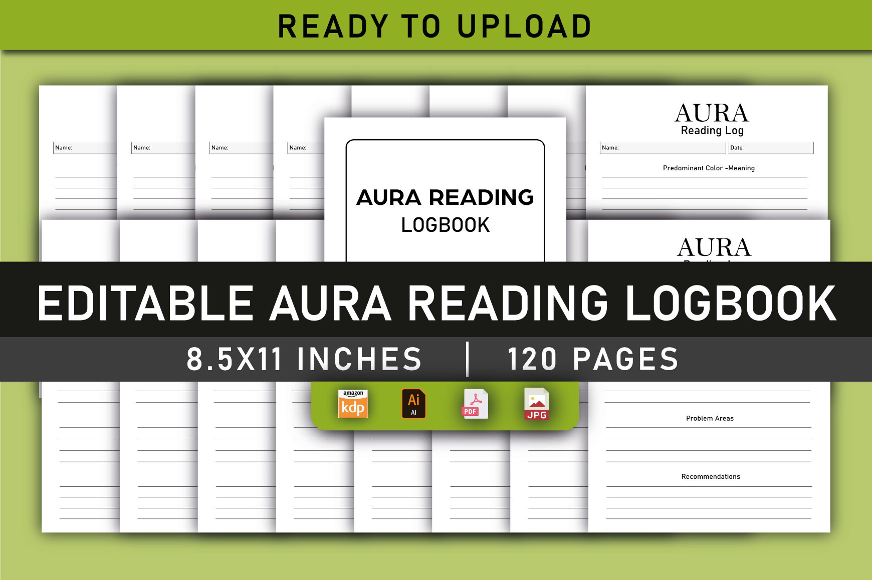 Editable Aura Reading Logbook for KDP Graphic by Shumaya · Creative Fabrica
