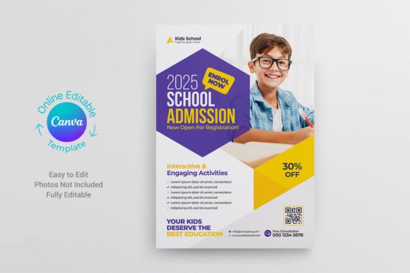 Education Flyer Design Canva Template