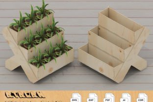 Floral Planter Box Laser SVG Files 255 · Creative Fabrica
