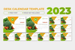 Fresh Calendar Template 2023 Graphic by semu creative · Creative Fabrica