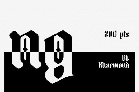 Kharmond Font PNG with transparent background - Preview 3