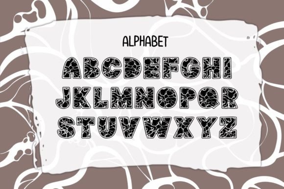 Liquid Marble Font PNG with transparent background - Preview 1