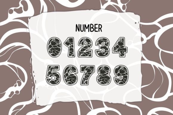 Liquid Marble Font PNG with transparent background - Preview 2