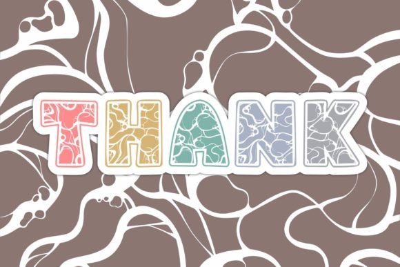 Liquid Marble Font PNG with transparent background - Preview 3