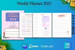 Weekly Planner 2023 Canva Template Graphic by designmela01 · Creative ...
