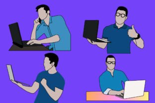 Computer Man Avatar Vector Art Graphic by VAROT CHANDRA RAY · Creative ...