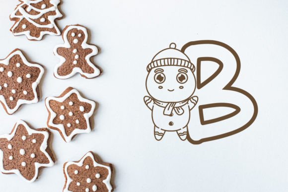 Gingerbread Man Coloring Font - Preview 1