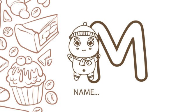 Gingerbread Man Coloring Font - Preview 3