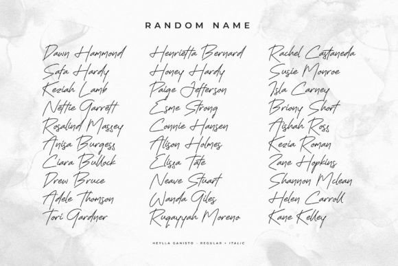 Heylla Ganisto Font PNG with transparent background - Preview 3