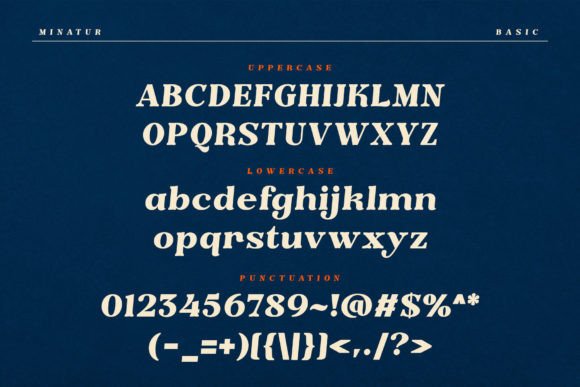 Minatur Font PNG with transparent background - Preview 4