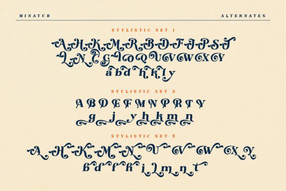 Minatur Font PNG with transparent background - Preview 6