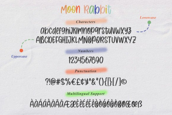 Moon Rabbit Font PNG with transparent background - Preview 2