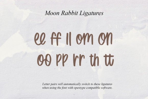 Moon Rabbit Font PNG with transparent background - Preview 3