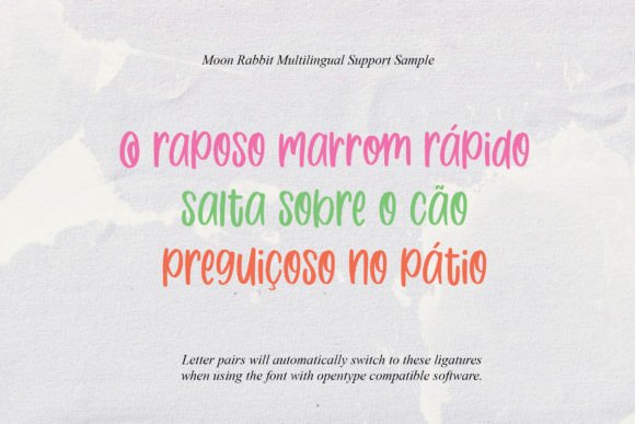Moon Rabbit Font PNG with transparent background - Preview 5