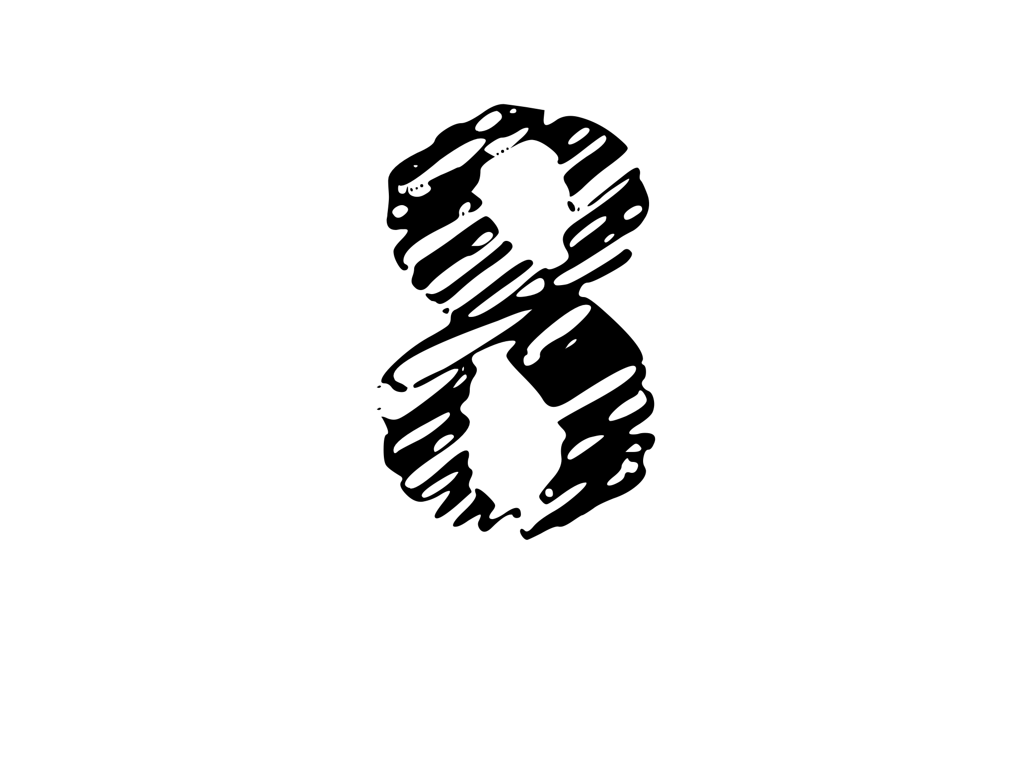 Scribbled Times New Roman Mono Number 8 Graphic by GraphicsBam