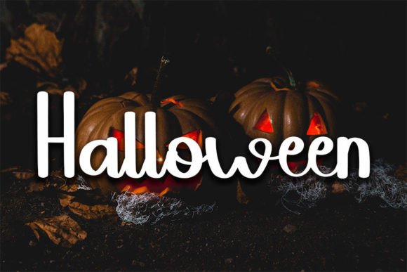 Simple Pumkin Font PNG with transparent background - Preview 1