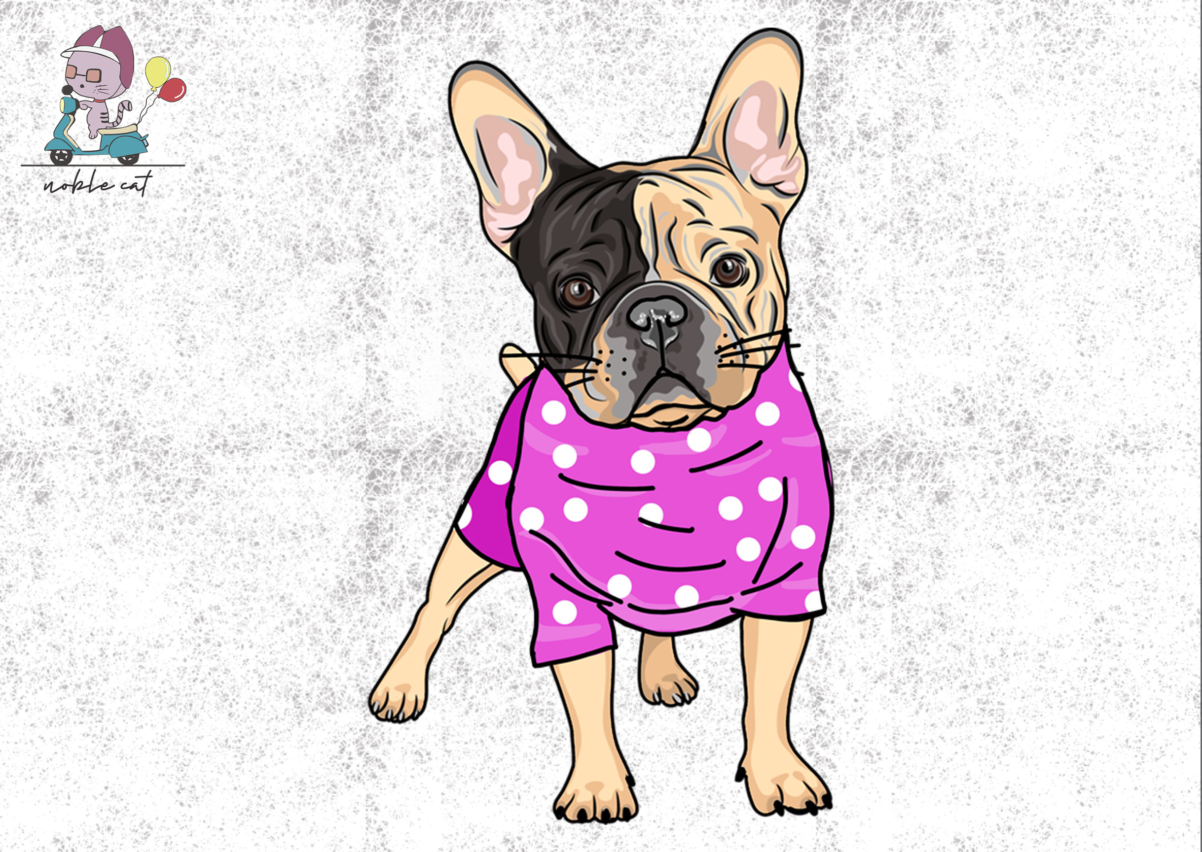 Cute Bulldog Graphic by noble cat · Creative Fabrica
