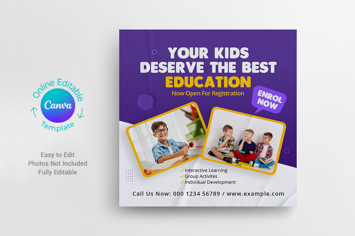 Education Post Design Canva Template Graphic by DesignOriel · Creative ...