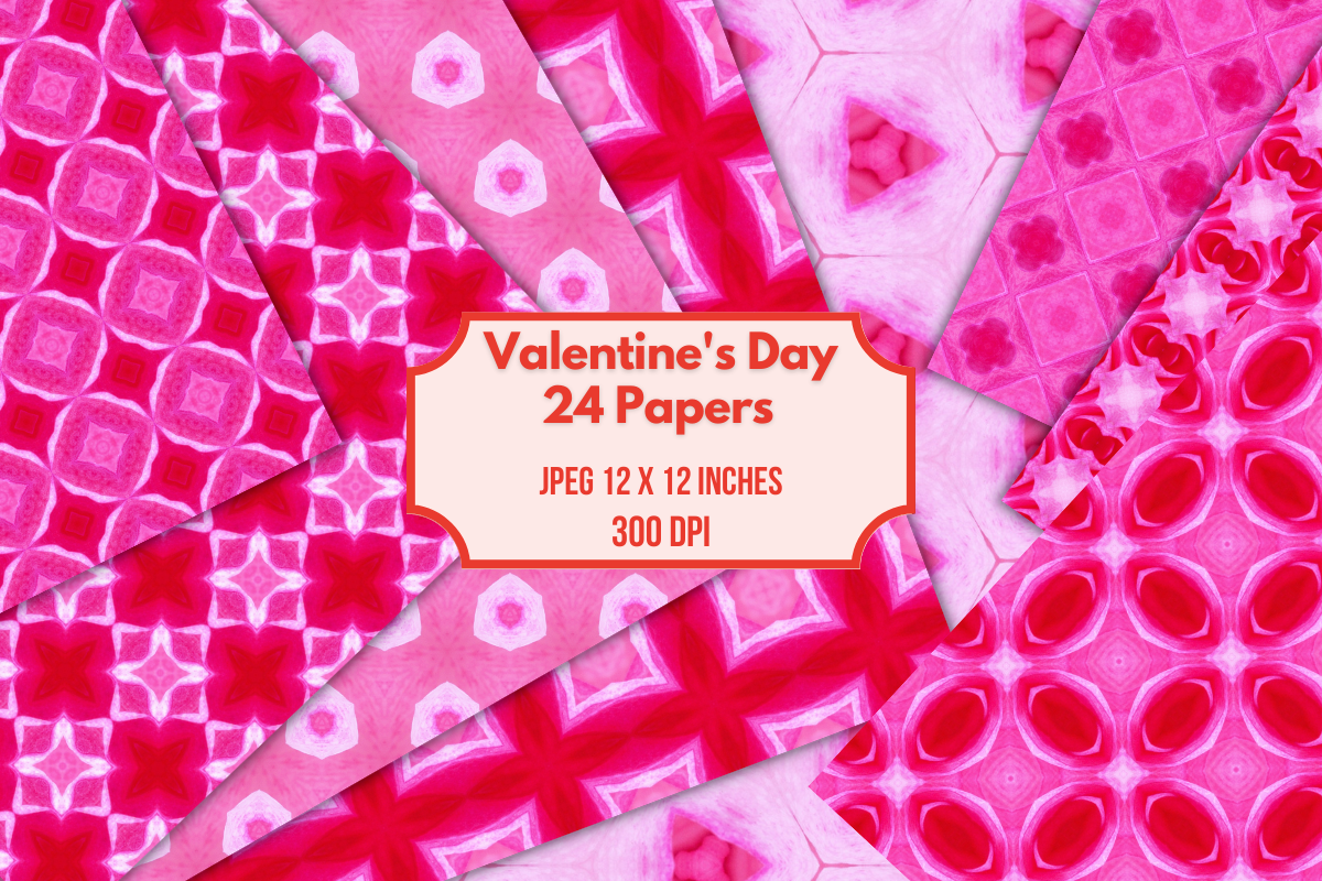 Valentine's Day Digital Paper Pack