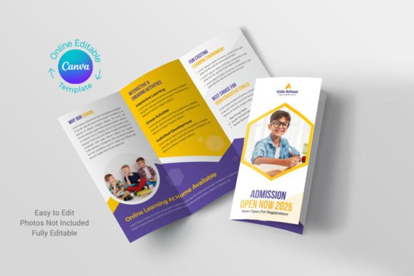 Education Trifold Brochure Canva Templat