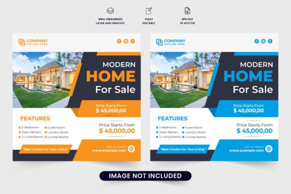 Preview of Home Sale Social Media Post Template real estate social media template