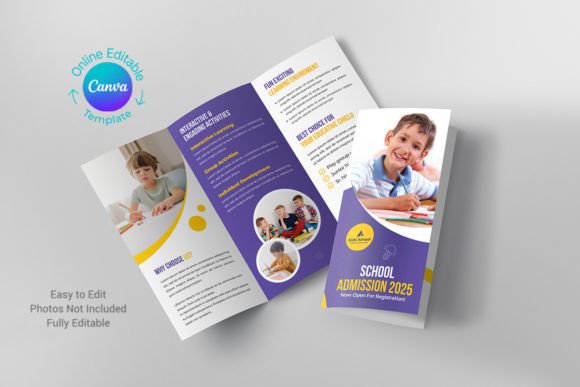 Kids Trifold Brochure Canva Template