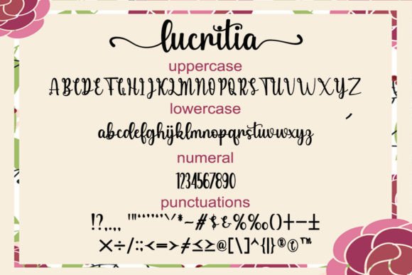 Lucritia Font PNG with transparent background - Preview 4