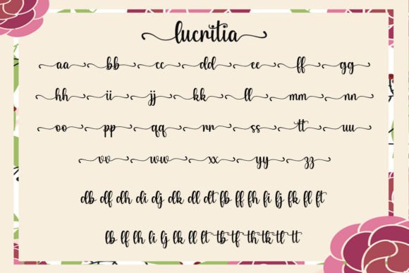 Lucritia Font PNG with transparent background - Preview 5