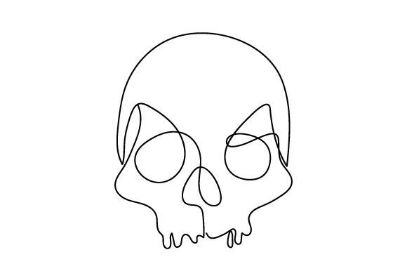 Skull Line Art
