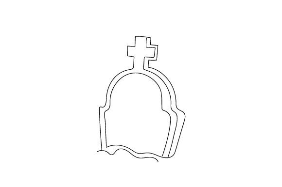 Tombstone Line Art