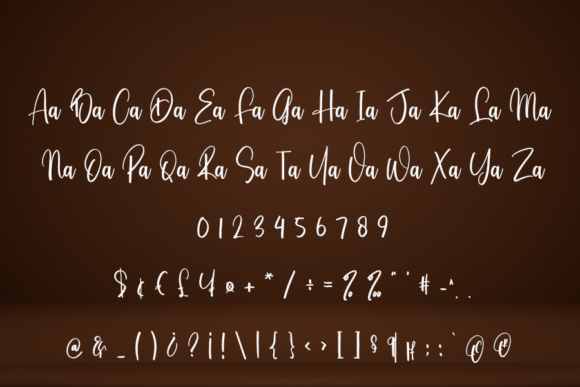 Dark Brown Font PNG with transparent background - Preview 3
