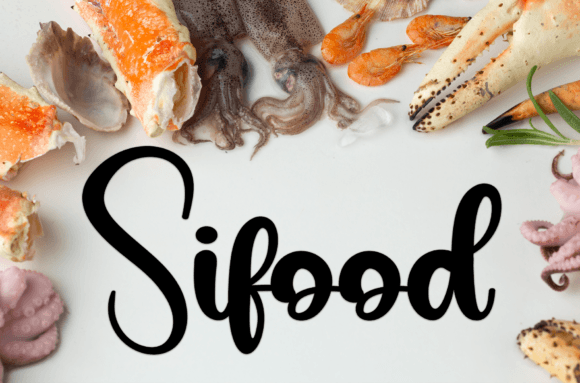 Food Chicken Font PNG with transparent background - Preview 1