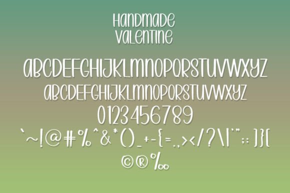 Handmade Valentine Font - Preview 3