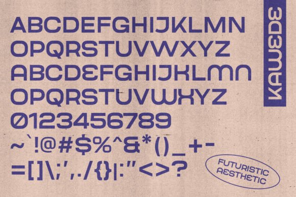 Kawede Font PNG with transparent background - Preview 2