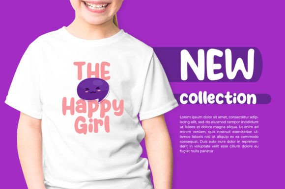 Purple Smile Font PNG with transparent background - Preview 2