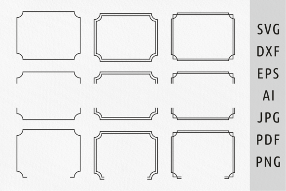 Square Frame Svg Border Svg Bundle Split