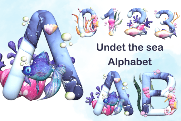 Under the Sea Alphabet Graphic Illustrations By Andreea Eremia Design