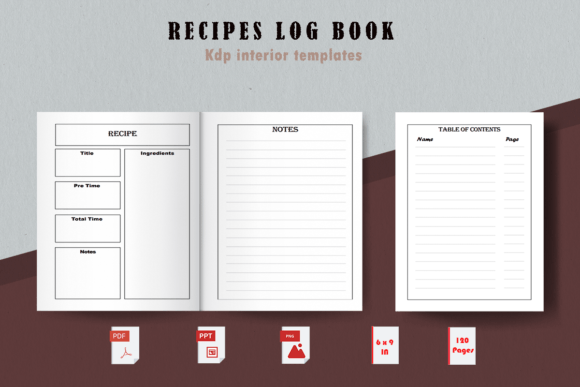 Blank Cookbook KDP Interior Template