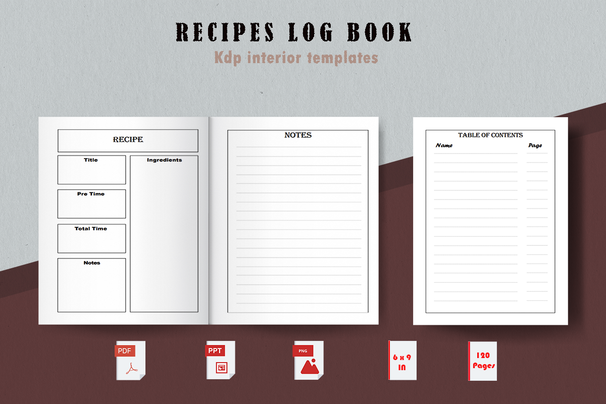 Blank Cookbook KDP Interior Template Graphic by Rozilya Designer ...