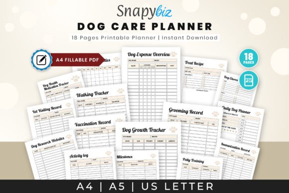 Dog Care Planner Printable