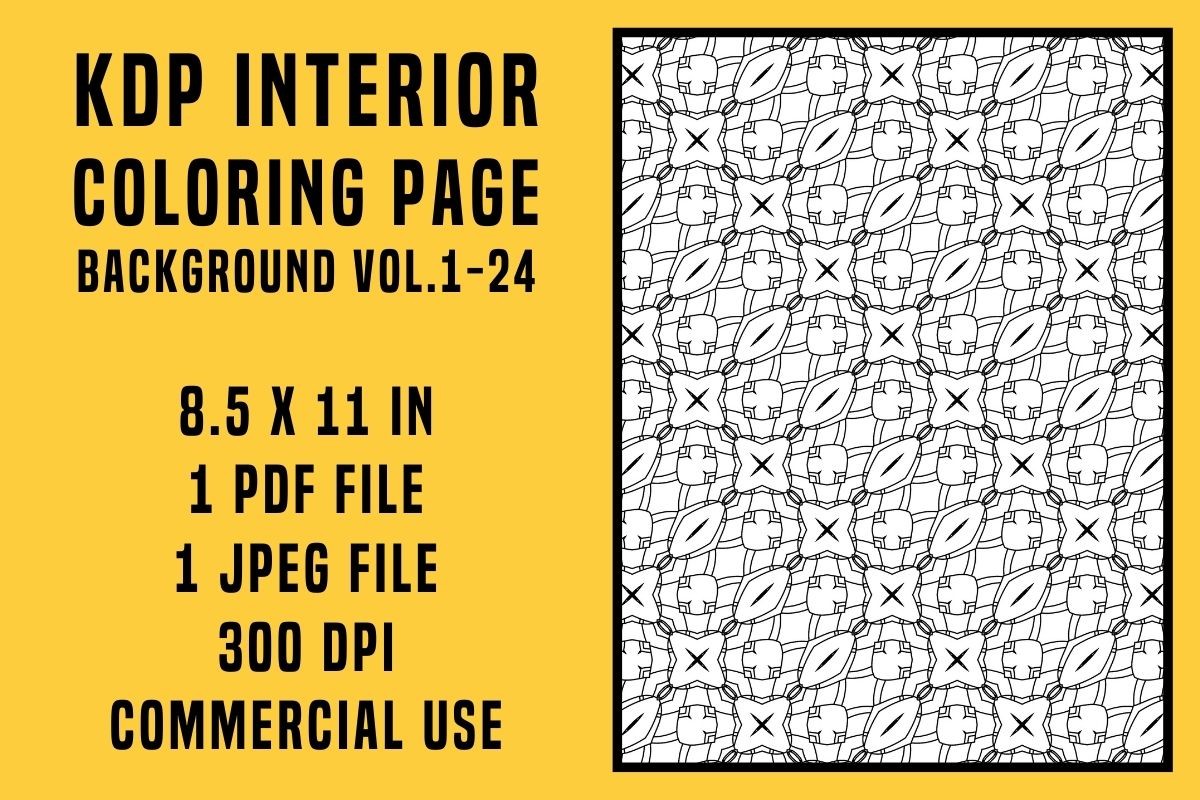 KDP Coloring Page Background Vol.1-24 Graphic by Funkyday · Creative ...